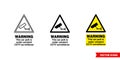 Site security sign warning this car park is under constant cctv surveillance icon of 3 types color, black and white, outline. Royalty Free Stock Photo