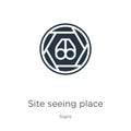 Site seeing place icon vector. Trendy flat site seeing place icon from signs collection isolated on white background. Vector