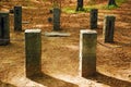 The site of Thoreau`s Cabin, at Walden Pond, Massachusetts Royalty Free Stock Photo