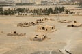 The site of Towers of Silence Dakhma is the famous historical Royalty Free Stock Photo