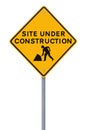 Site Under Construction (on white) Royalty Free Stock Photo