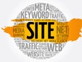 SITE word cloud collage Royalty Free Stock Photo