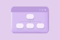 Sitemap 3D icon. Flowchart UI UX. Vector illustration. Hierarchy concept. Data organization. Perfect for web and app
