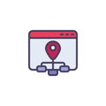 Sitemap filled outline icon