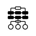 Black solid icon for Sitemap, layout and hierarchy