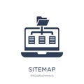 Sitemap icon. Trendy flat vector Sitemap icon on white background from Programming collection