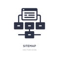 sitemap icon on white background. Simple element illustration from Search engine optimization concept