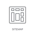 Sitemap linear icon. Modern outline Sitemap logo concept on whit