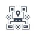 Sitemap Navigation Vector Glyph Icon