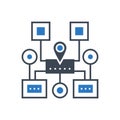 Sitemap Navigation Vector Glyph Icon