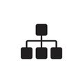 Sitemap reverse icon Flat line illustration