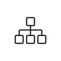Sitemap reverse icon Flat line illustration