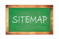 SITEMAP text written on green school board