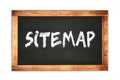 SITEMAP text written on wooden frame school blackboard