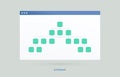 Sitemap vector icon. The branched map allows informing search engines about the current website structure or more convenient Royalty Free Stock Photo