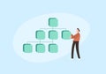 Sitemap vector illustration. Build and Submit website XML map with lists the URLs for a web site. SEO - search engine Royalty Free Stock Photo