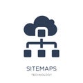 Sitemaps icon. Trendy flat vector Sitemaps icon on white background from Technology collection Royalty Free Stock Photo
