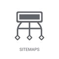 Sitemaps icon. Trendy Sitemaps logo concept on white background Royalty Free Stock Photo