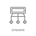 Sitemaps linear icon. Modern outline Sitemaps logo concept on wh Royalty Free Stock Photo