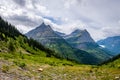 Hiking the Hidden Lake Trail in Glacier National Park Royalty Free Stock Photo