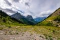 Hiking the Hidden Lake Trail in Glacier National Park Royalty Free Stock Photo