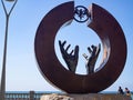 Bacardi sculpture by Lorenzo Quinn, Sitges, Spain