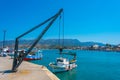 Sitia, Greece, August 18, 2022: Marina in Greek port Sitia at Cr Royalty Free Stock Photo