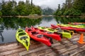 Adventure Sitka`s kayaks at the Siginaka islands base