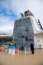 Climbing wall on the Serenade of the Seas Royalty Free Stock Photo