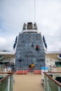 Climbing wall on the Serenade of the Seas Royalty Free Stock Photo