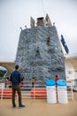 Climbing wall on the Serenade of the Seas Royalty Free Stock Photo