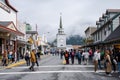 View of Sitka`s historic main street Royalty Free Stock Photo