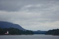 Sitka, Alaska, USA: A small lighthouse on an island