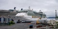 Sitka`s cruise ship terminal with the Serenade of the Seas and the Celebrity Eclipse Royalty Free Stock Photo