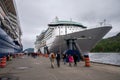 Sitka`s cruise ship terminal with the Serenade of the Seas and the Celebrity Eclipse Royalty Free Stock Photo