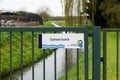 The Netherlands - 04 08 2022 - Road sign of the Geleenbeek creek