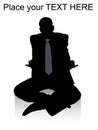 Sitting adult businessman