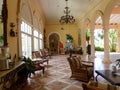 The sitting area at a luxury hotel