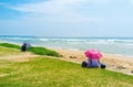 Sitting at the beach