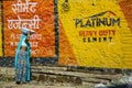 Life in India: Woman Collecting Fuel Cow Patties