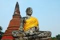 Sitting buddha,ayuttayah, thailand