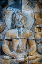 Sitting Buddha encarved in stone, Borobudur Royalty Free Stock Photo