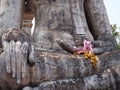 Sitting Buddha hand detail Royalty Free Stock Photo