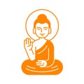 Sitting Buddha illustration