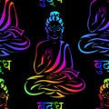 Sitting Buddha pattern Royalty Free Stock Photo