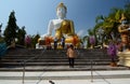 Sitting Buddha statue. Wat Phra That Doi Kham temple. Tambon Mae Hia, Amphoe Mueang. Chiang Mai province. Thailand