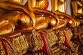 Sitting Buddha statues details, Thailand Royalty Free Stock Photo