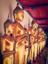 Sitting Buddha statues, Thailand Royalty Free Stock Photo