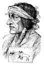 Sitting Bull, vintage illustration