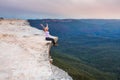 Sitting on the cliff edge feeling free